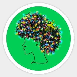 Afro lights Sticker